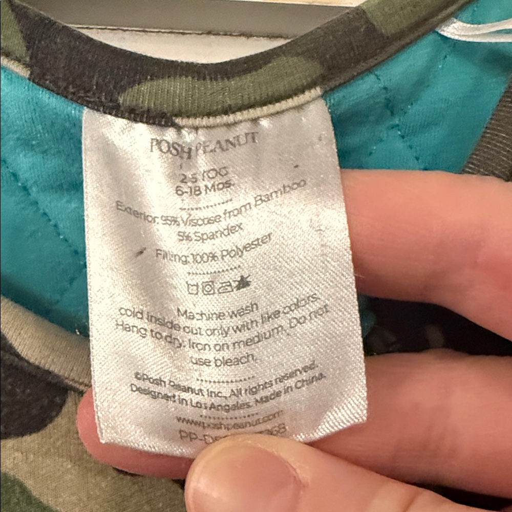 Posh Peanut Camouflage Sleeveless Sleeping Bag - Picture 3 of 4